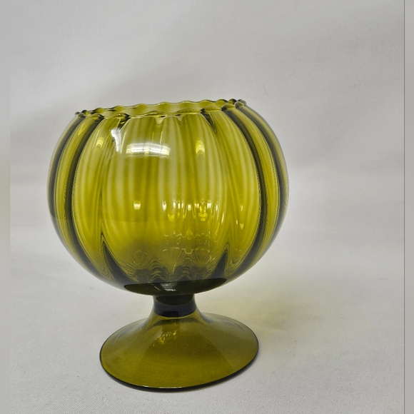 EMPOLI Mid-century art glass brandy glass vintage 1960s - Picture 2 of 6